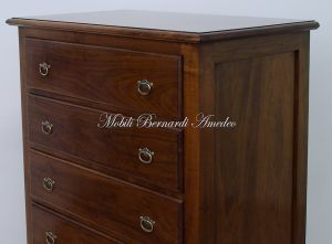 Cassettiera settimanale in legno massello di noce stile classico asolano veneto